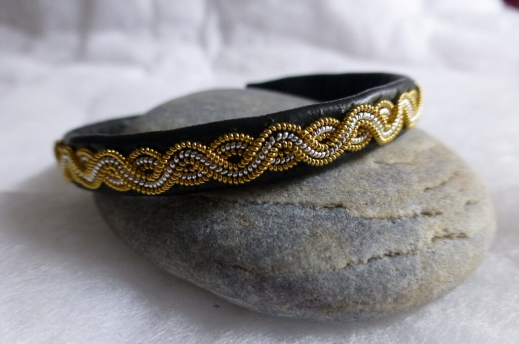 Bracelet "Double croquet" version double or et argent