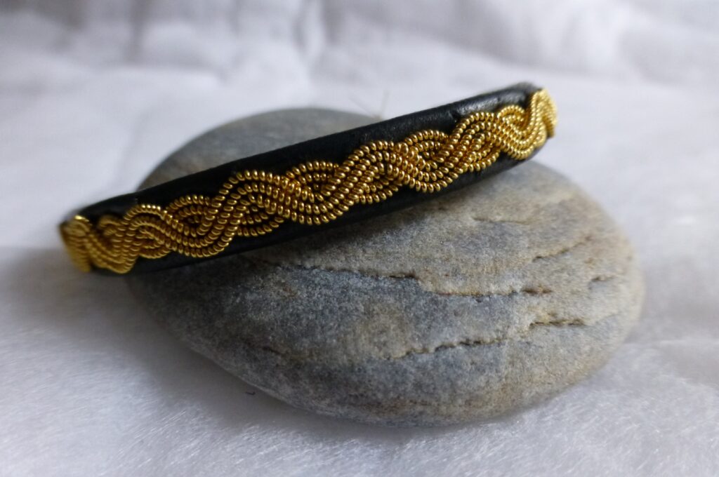 Bracelet "Double croquet" version "or"