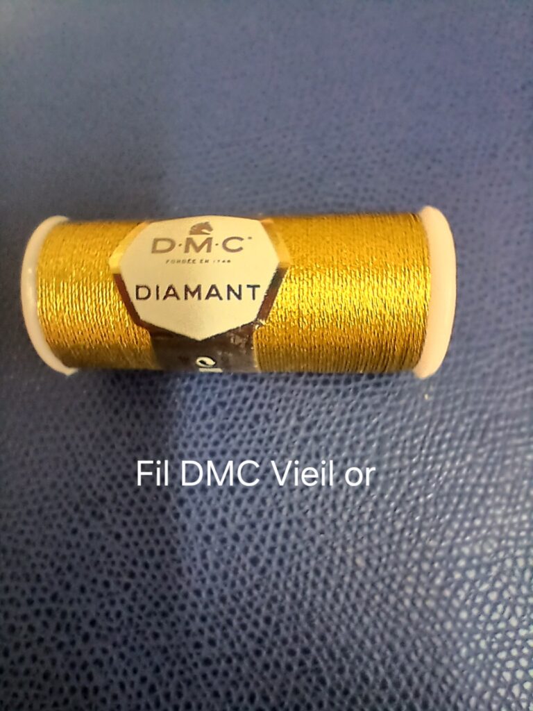 Fil "Diamant" DMC coloris vieil or